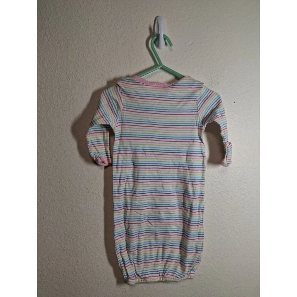 Gerber Cotton Sleep Sack Striped Owl Infant Baby Girls 0-6 Months